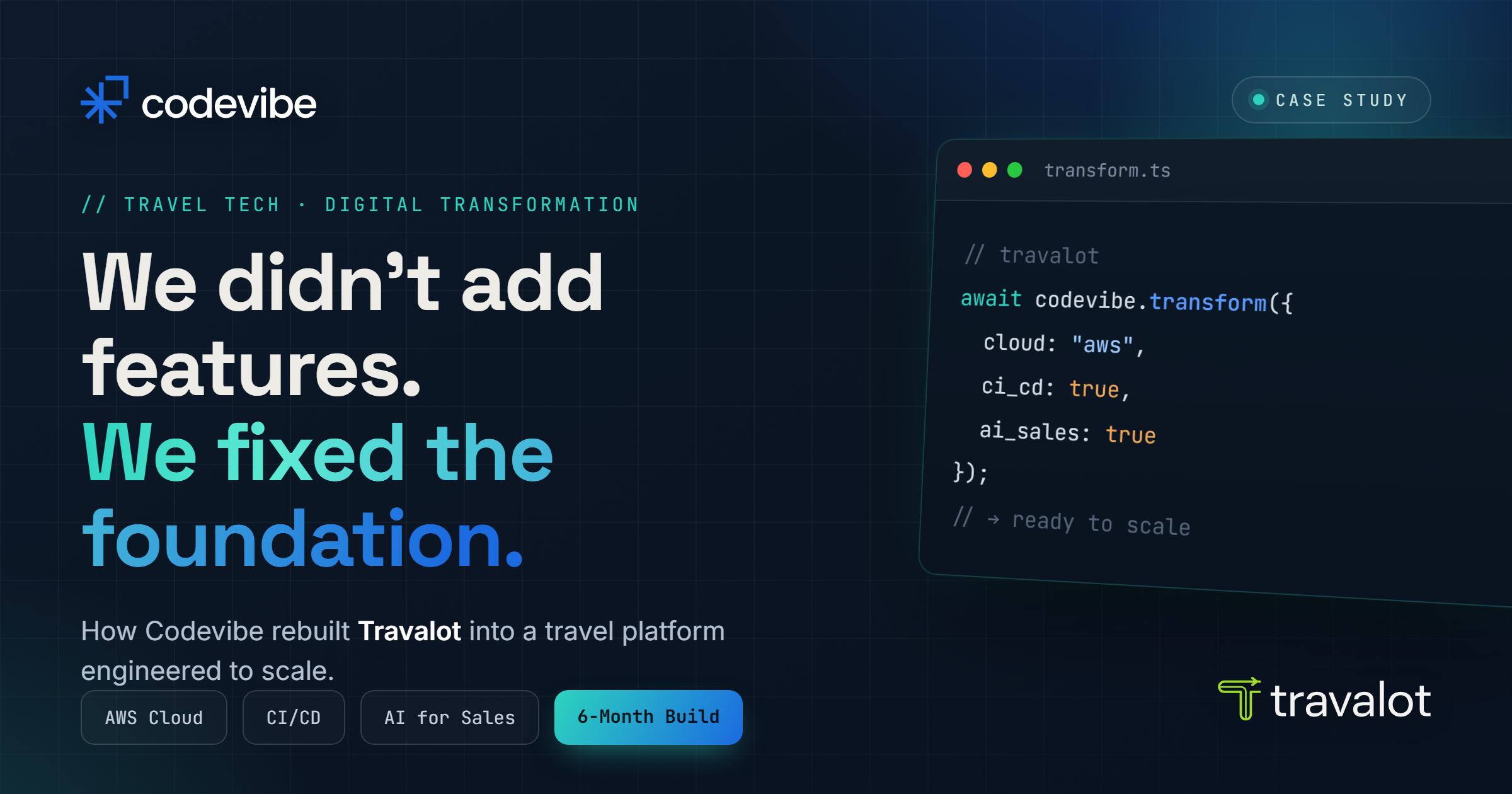 Travalot Platform Transformation - Codevibe case study
